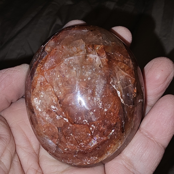 176 grams, Huge FIRE QUARTZ Palm Stone, Amazing Color & Quality, New! - Picture 6 of 16